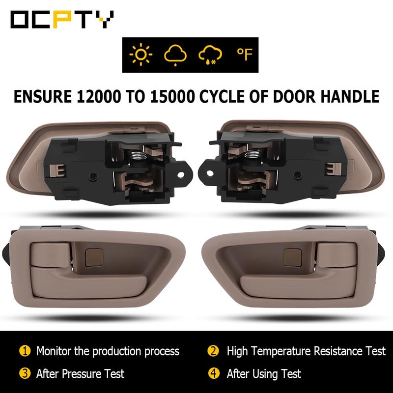 OCPTY Door Handles Interior Front Rear Driver Passengere Side Replacement fit 1997-2001 for Camry Inside Door Handles Texture Beige(4pcs) - Image 5